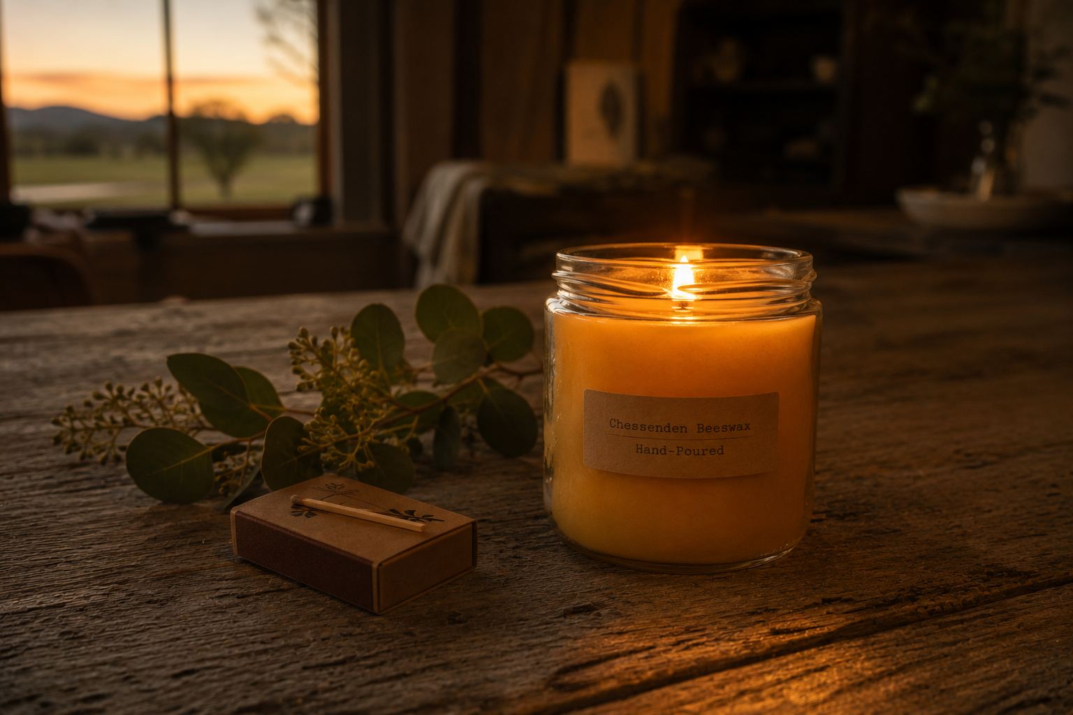 Beeswax candle